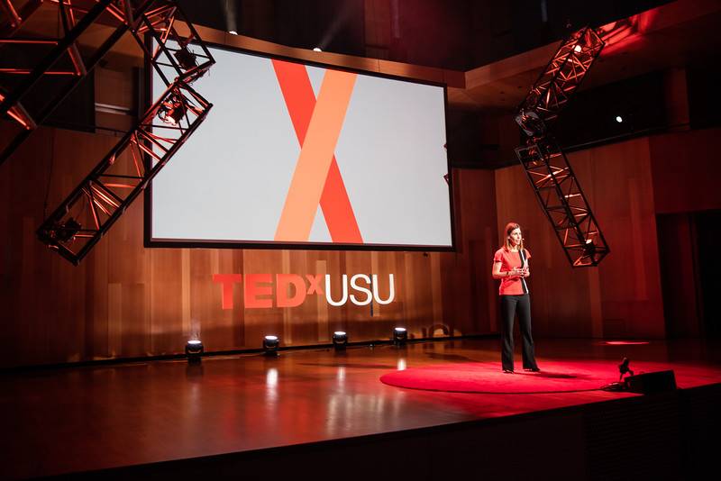 Tedx presenter on stage