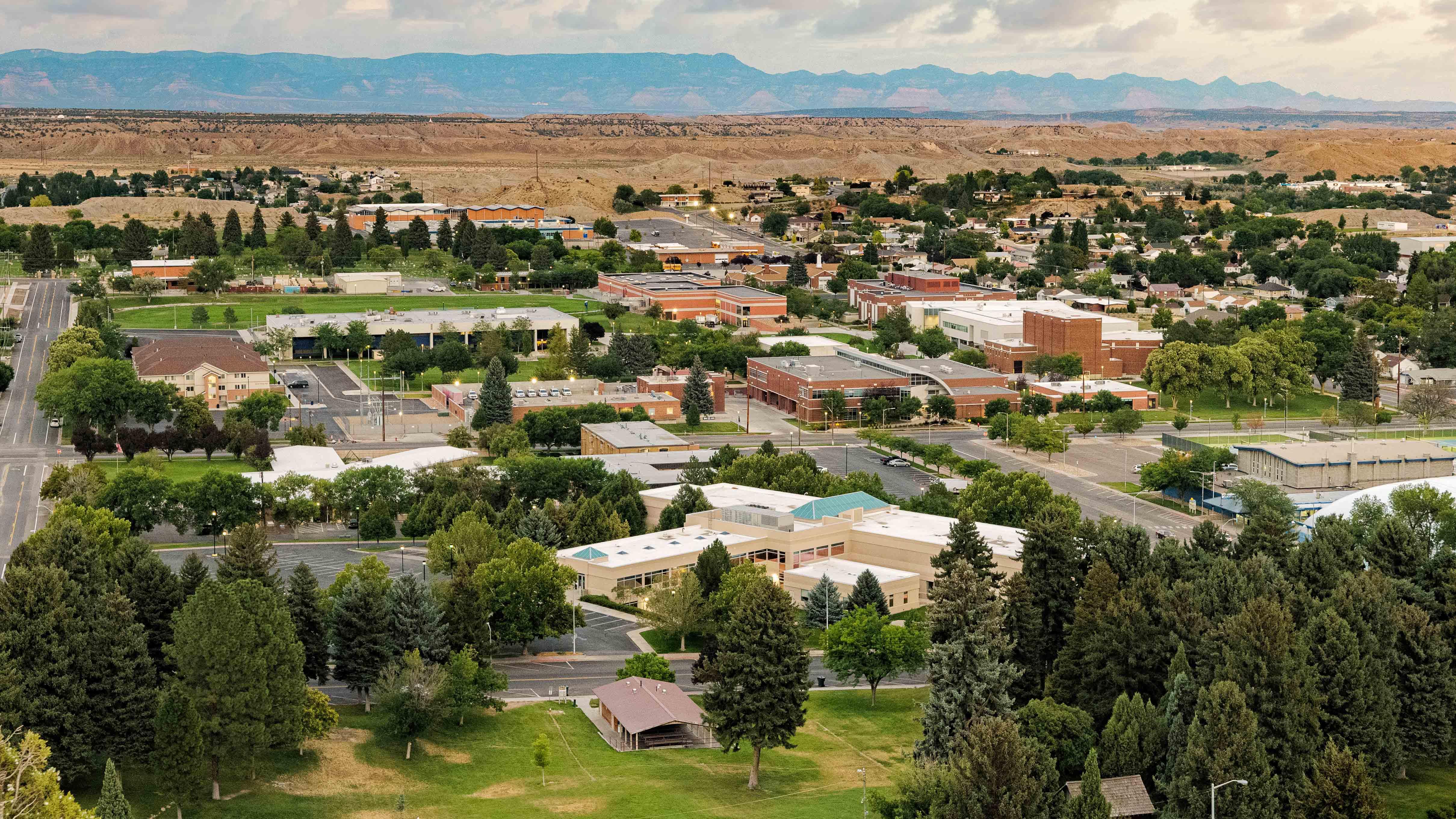 Scenic overlook of USU Eastern's campus